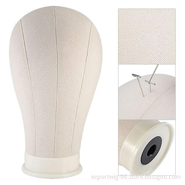 Canvas Head Mannequin With Mount Hole Cork Canvas Block Mannequin Head Mainkin Training Head For Wig Making Drying Styling